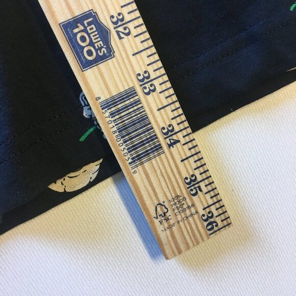 Eighty Eight Skeleton Rose Tee Shirt Adult 2XL Black Goth Halloween Long Length - Picture 7 of 9